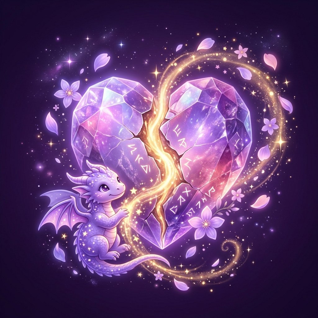 Breakup Stress and Emotional Healing Illustration